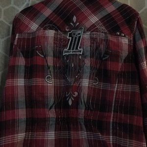 Bling Long Sleeve Button Up HD shirt